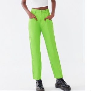 Urban Outfitters Pants - lime green straight leg pants Urban Outfitters Pants - lime green straight leg pants